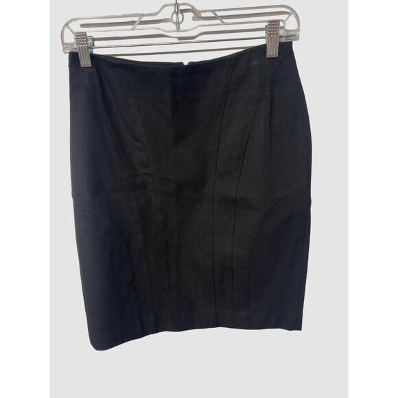 Banana Republic Womens Black Pencil Skirt Size 2 office mini Feminine Preppy - Picture 1 of 8